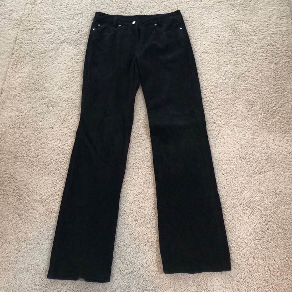 Yansi Fugel black washable suede jeans